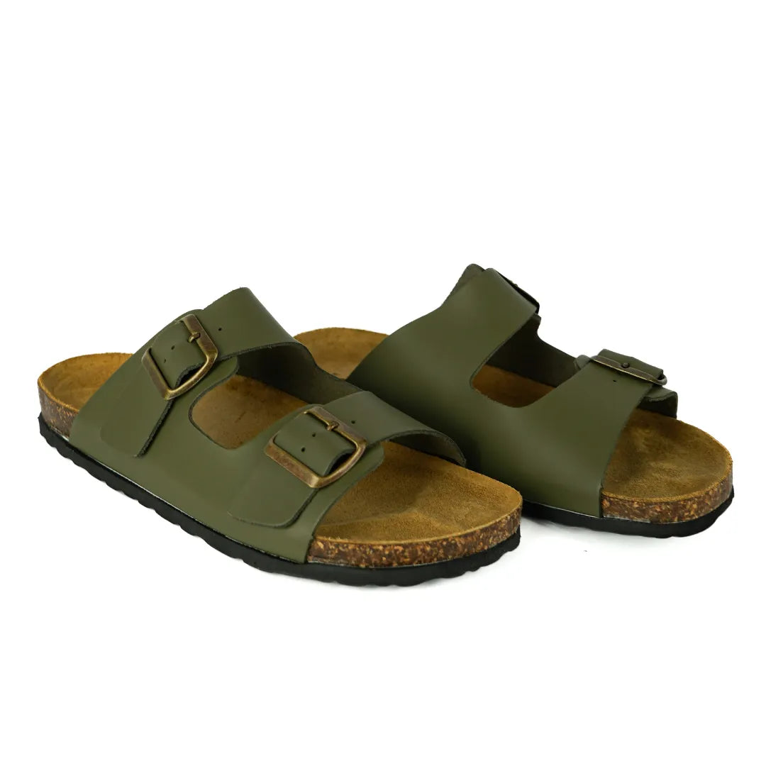 Sandali Positano in Vera Pelle Verde