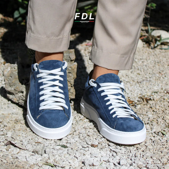 Sneakers Londra in Camoscio Jeans