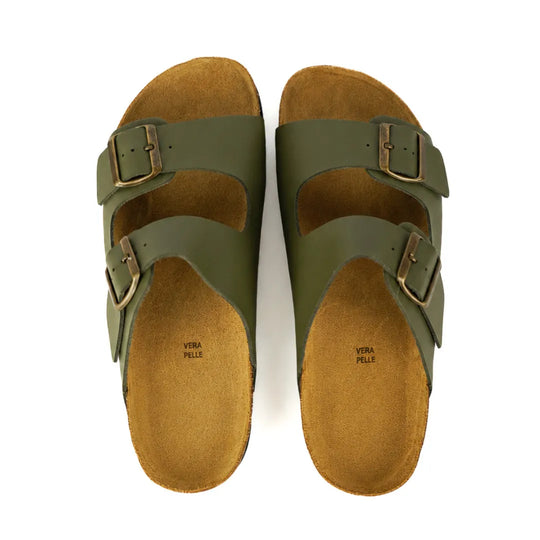 Sandali Positano in Vera Pelle Verde