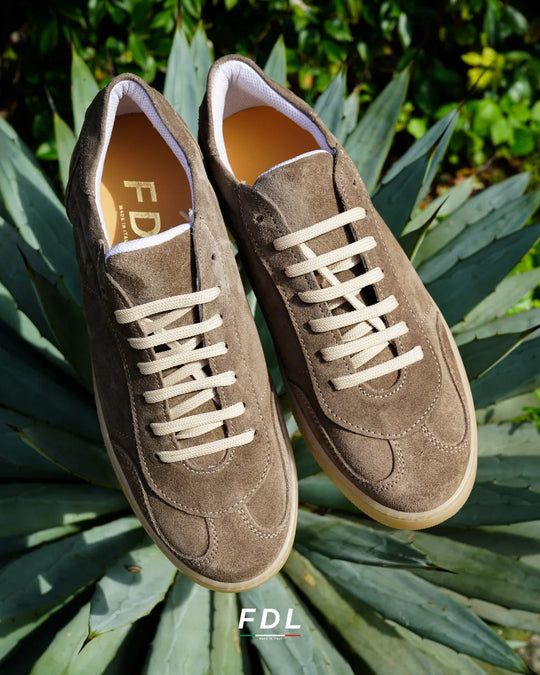 Sneakers Monaco in Camoscio Taupe