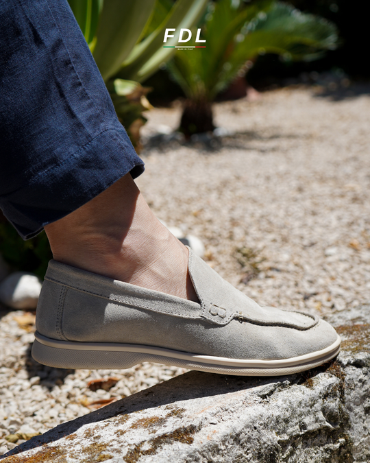 Mocassini Portofino in Camoscio Beige