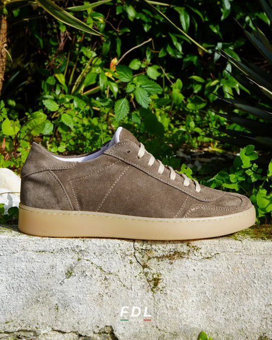 Sneakers Monaco in Camoscio Taupe