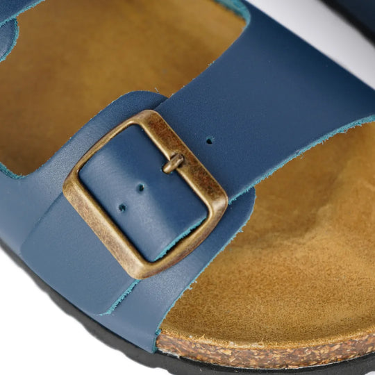 Sandali Positano in Vera Pelle Blu