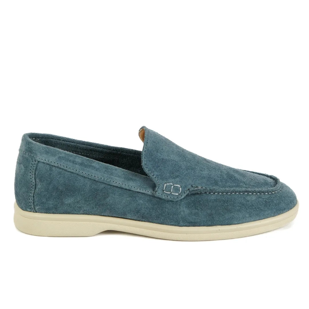 Mocassini Portofino in Camoscio Azzurro