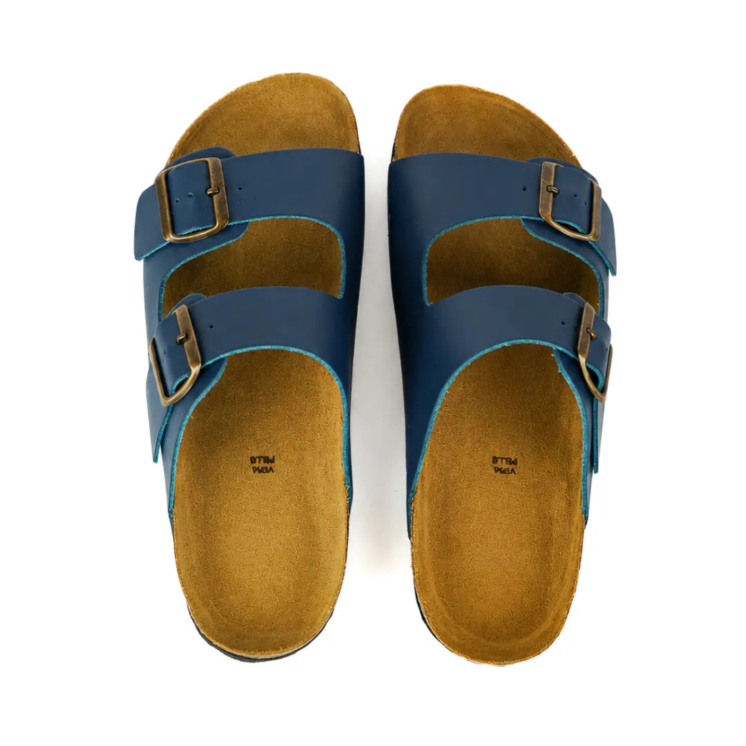 Sandali Positano in Vera Pelle Blu