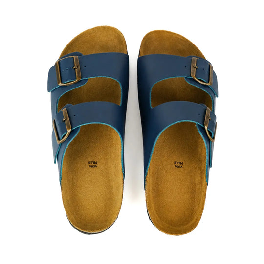Sandali Positano in Vera Pelle Blu