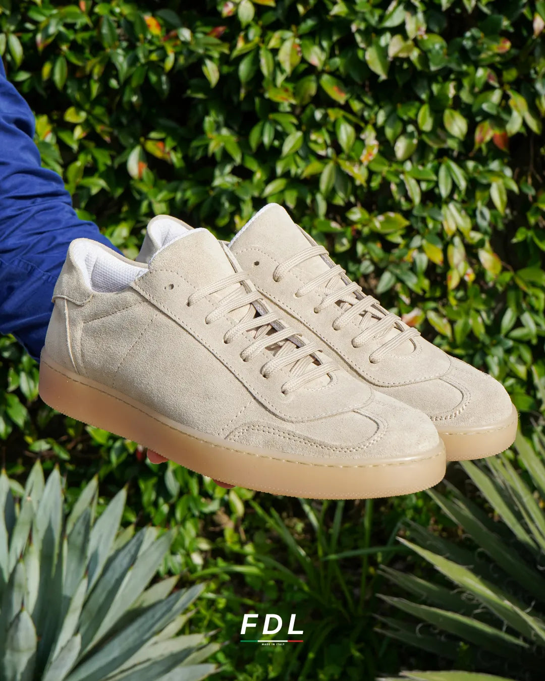Sneakers Monaco in Camoscio Beige