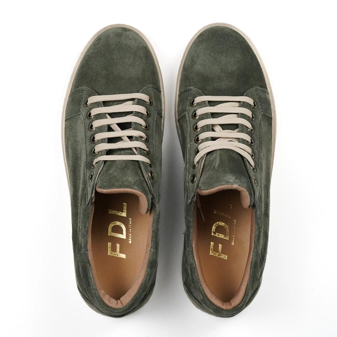 Sneakers Berlino in Camoscio Verde