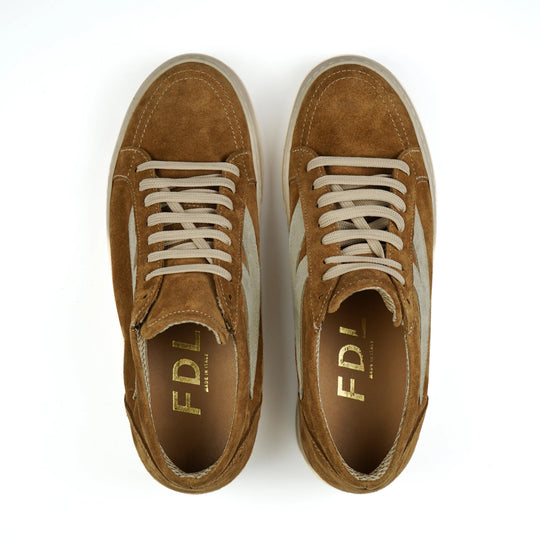 Sneakers Los Angeles in Camoscio Cuoio