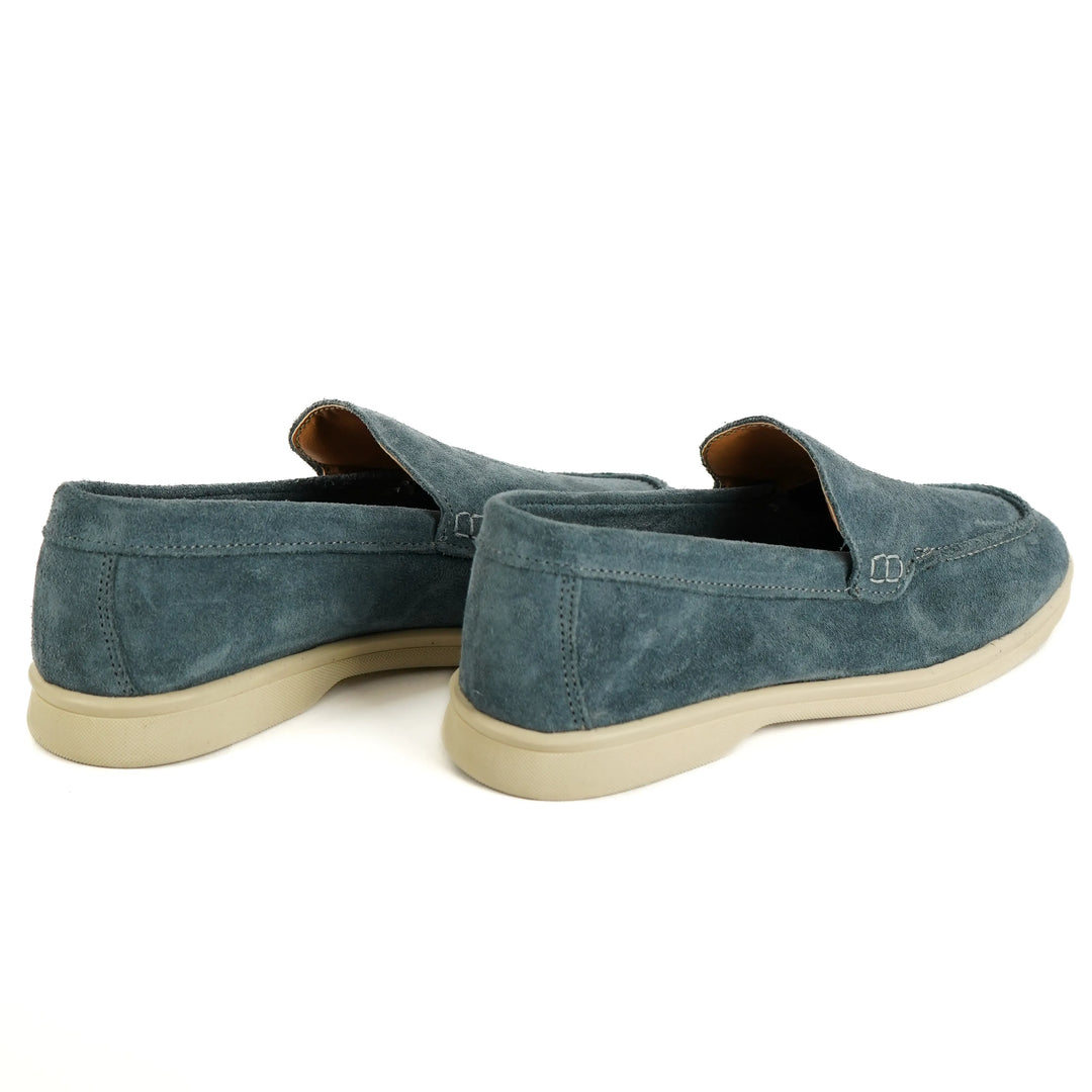 Mocassini Portofino in Camoscio Azzurro