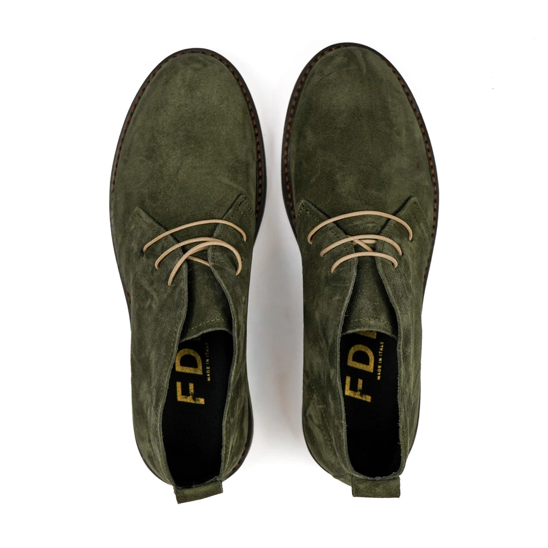 Polacchine Flavio in Camoscio Verde