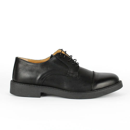 Derby Punta in Pelle Nero