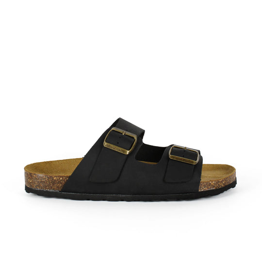 Sandali Positano in Vera Pelle Nera