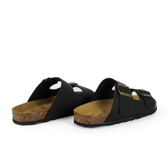 Sandali Positano in Vera Pelle Nera