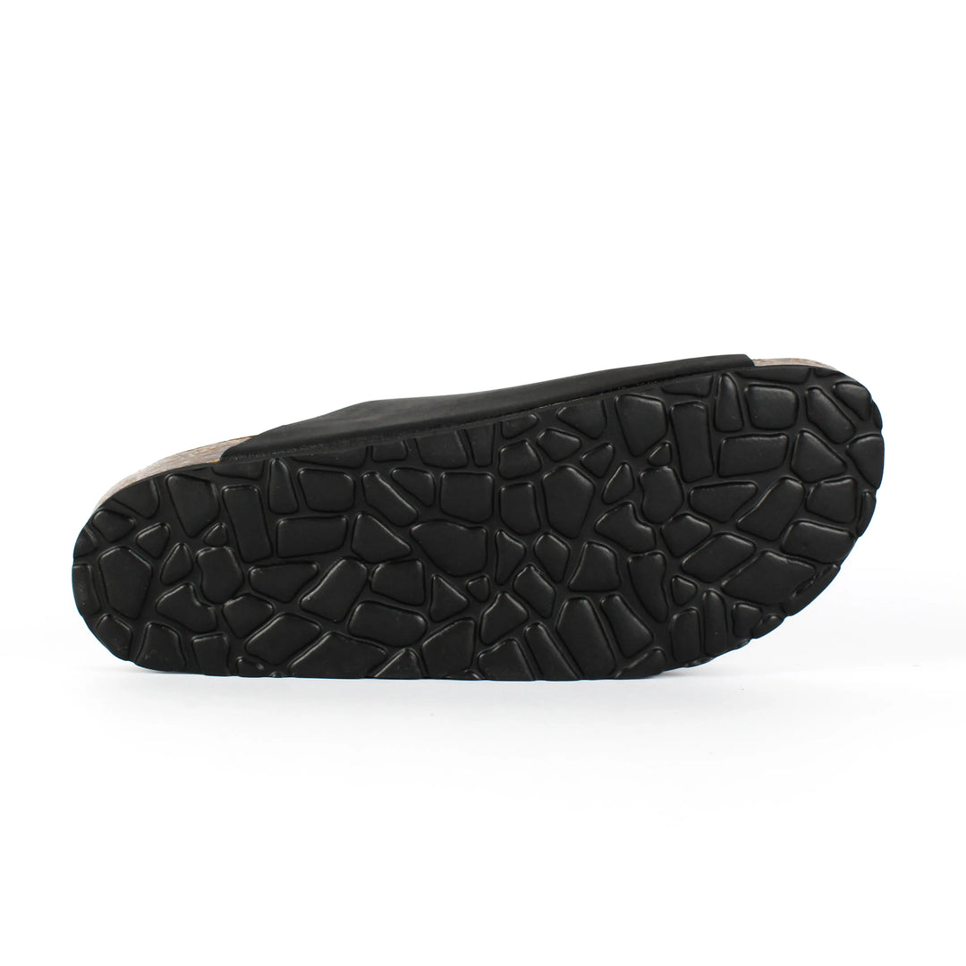 Sandali Positano in Vera Pelle Nera