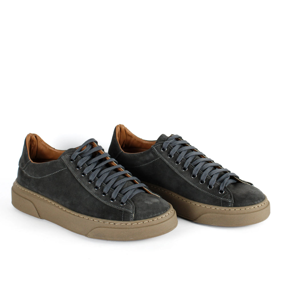 Sneakers Londra in Camoscio Grigio
