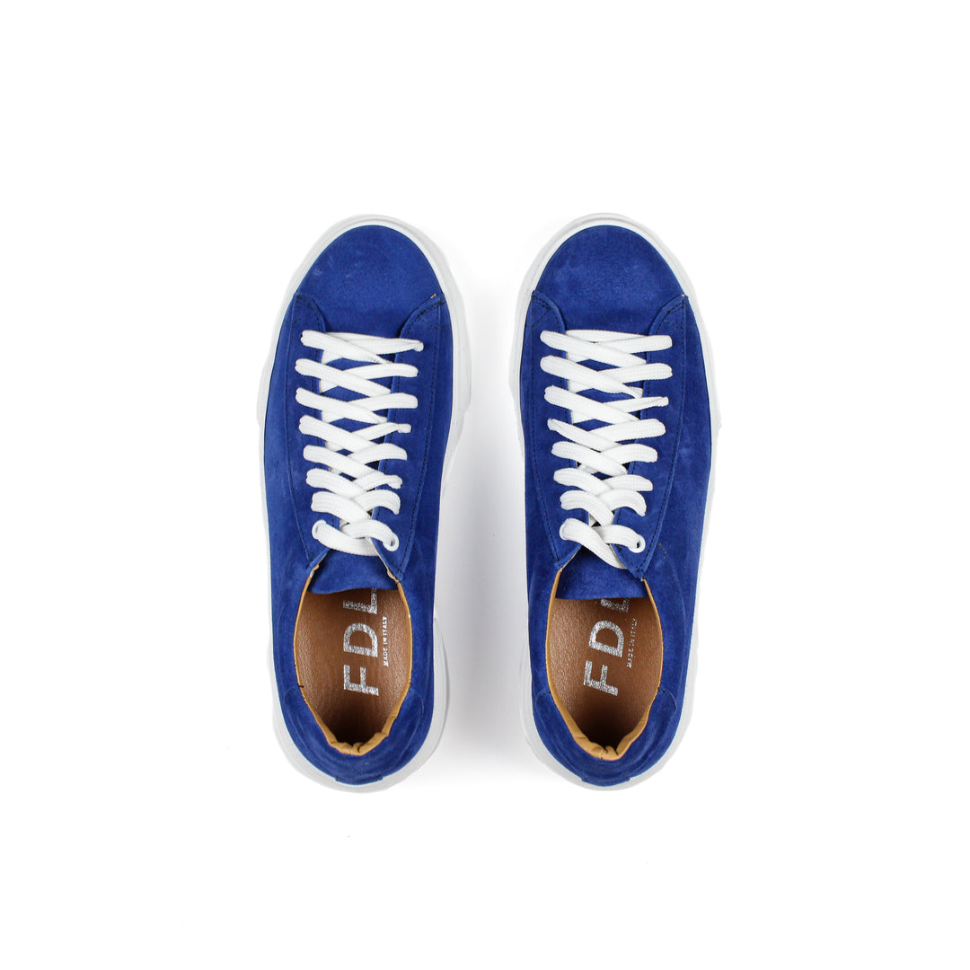 Sneakers Londra in Camoscio Blu Elettrico