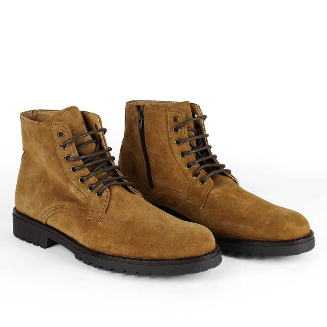 Stivaletti Zip in Camoscio Cuoio
