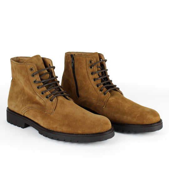 Stivaletti Zip in Camoscio Cuoio