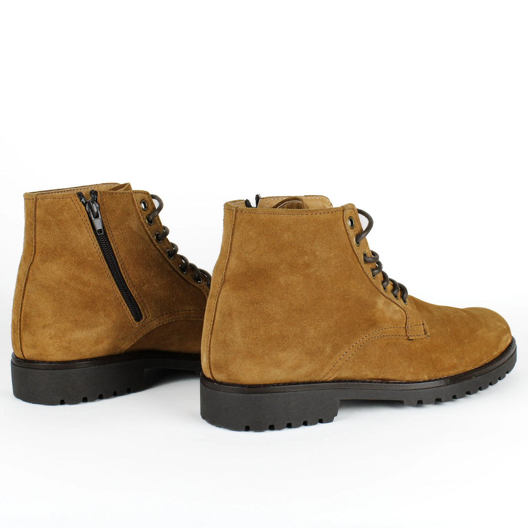 Stivaletti Zip in Camoscio Cuoio
