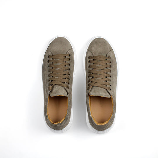 Sneakers Londra in Camoscio Taupe