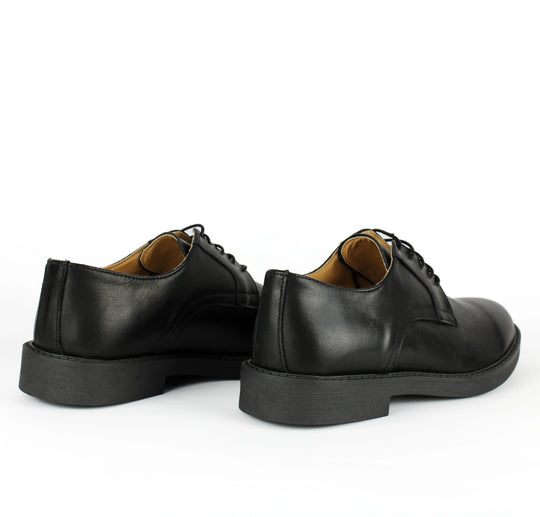 Derby Liscio in Pelle Nero